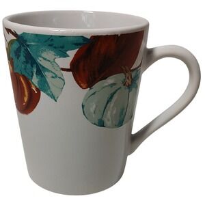 Royal Norfolk Coffee Mug Cup Fall Themed Pumpkin Gourds Leaves Sixteen oz